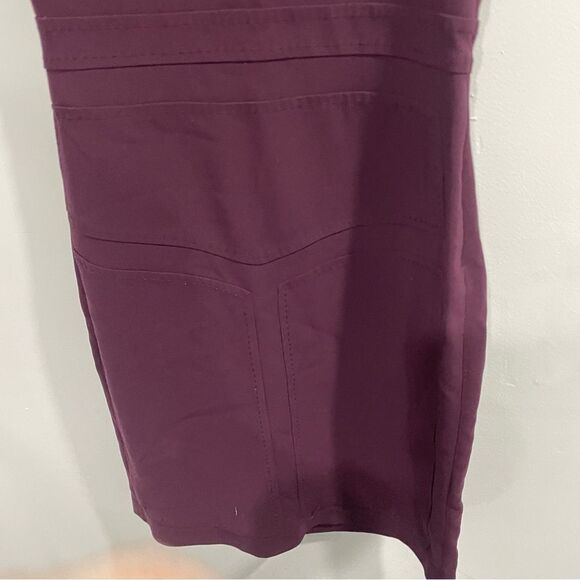 DVF Diane Von Furstenberg Burgundy Purple Midi Dress Size 2 - Picture 6 of 9